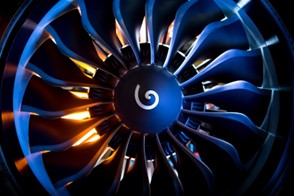 A close up picture of an airbus A320 neo engine