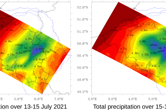 Simulation of the flooding events