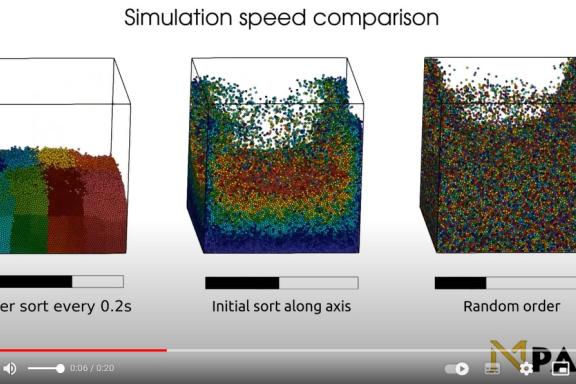 Spatial sorting and the effect on the computational time 