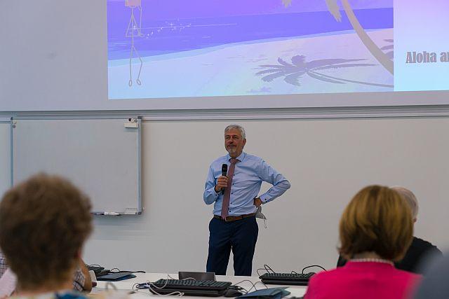 Dr. Rolf Rabenseifner at the colloquium organised by HLRS in his honour in May 2022 